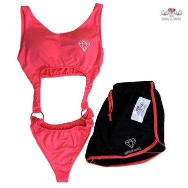 Imagem de Conjunto Maiô Com Bojo Estampa Refletivas + Short - Gringas Model, Ros