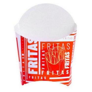 Imagem de Embalagem Batata Frita Vermelha Pequena 50 Un - Romafele