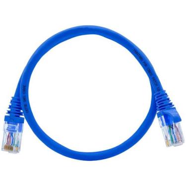 Imagem de Cabo De Rede 70 CM Patch Cord Cat5e UTP 100% Cobre Furukawa Azul - CAB