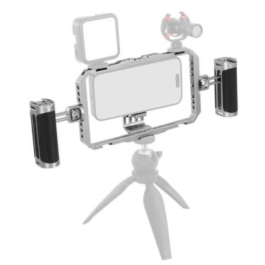 Imagem de Gaiola Cage para Smartphone Mamen P-1 Punho Handgrip Universal (Prata)