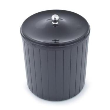 Imagem de Cesto de Lixo Economico Tampa Higiênica 5L - Nvariedades, Preto