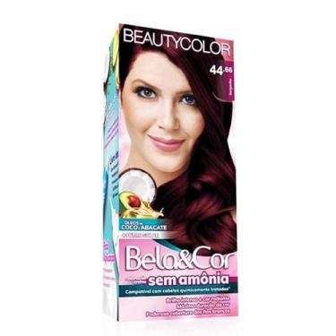 Imagem de Kit Coloração Sem Amônia Borgonha 44.66 - Beauty Color