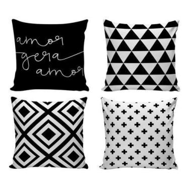 Imagem de Kit 4 Almofadas 40X40 com enchimento Amor gera Amor - NSW