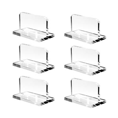 Imagem de KCGANI 6 peças de alças de tampa de aquário de acrílico transparente, alças transparentes para tanque de peixes com adesivo adesivo, alça de substituição de tampa de tanque de aquário retangular para