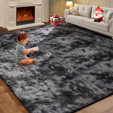 Imagem de Tapetes de área de 20 x 3 metros para sala de estar, tapete felpudo fofo, tapetes macios para berçário, tapetes peludos para quarto de meninas, meninos e crianças, tapete felpudo extragrande, cinza