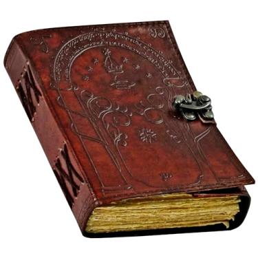 Imagem de Doors of Durin Tolkien Lord of the Ring Diário de couro em relevo, livro Hobbit Jrr Tolkien livros senhor dos anéis livro das sombras caderno grimório bruxaria suprimentos mercadoria suporte de livros