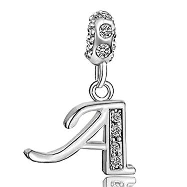 Imagem de JMQJewelry Iniciais A-Z Alfabeto Letra Miçangas Pingentes de Cristal Pendentes para Pulseiras Mães Mães Esposa Irmã Presentes Meninas Joias