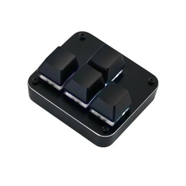 Imagem de LINKEET Teclado com apenas teclas de seta WASD 4 teclas macro para jogos, teclado programável mecânico com uma mão, dispositivo OSU Sayo, interruptores lineares vermelhos de troca quente, painel de