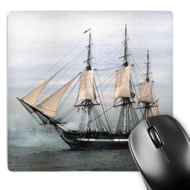 Imagem de 3dRose Mouse pad LLC 20 x 20 x 0,63 cm, Navio Constituição da Marinha USS (mp_38112_1)