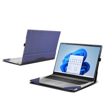 Imagem de WODBAO Capa para laptop Lenovo ThinkBook 16 G6 ABP IRL Thinkbook 16 G4+ IAP (não para Thinkbook 16P) Capa de couro PU com proteção contra quedas de computador (azul escuro)