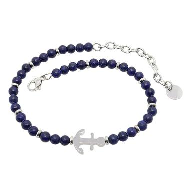 Imagem de Mulheres Barco âNcora Pulseira Turquesa Pulseira De Contas Bali Resort Estilo Oceano Tropical Praia Conjunto De JóIas Para Senhoras Meninas Pulseira (Lapis Lazuli)