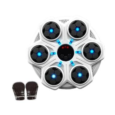 Imagem de oshhni Máquina de boxe de música alvo de parede de boxe eletrônico para homens Mulheres montadas na parede Punhando o treinador de boxe para esportes, Branco