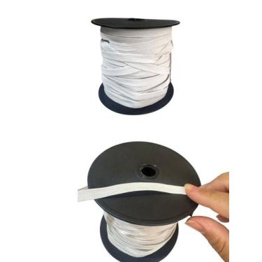 Imagem de Kit 3 Elásticos chato Número 16 de 0.9mm  Branco de 50m - Monitex