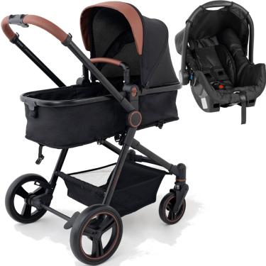 Imagem de Carrinho de Bebe Moises com Bebe Conforto Galzerano Ivy Black