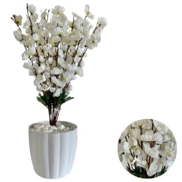 Imagem de Pessegueiro Cerejeira Artificial + Vaso Polietileno Completo - PlantaI