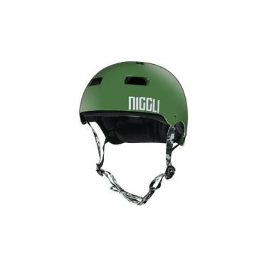 Imagem de Capacete verde fita camuflada pro brilho niggli, P