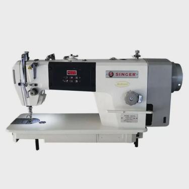 Imagem de Máquina de Costura Industrial Reta Singer 114G-20CF Completa com Mesa Corte de Linha Automático e Motor Direct Drive