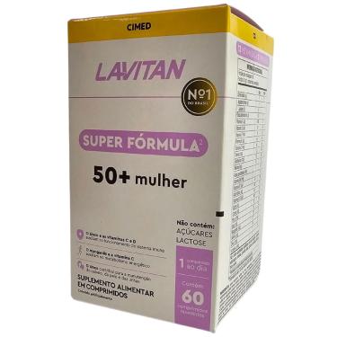 Imagem de Suplemento Alimentar 50 + Mulher Super Fórmula Lavitan Cimed 60 Comprimidos