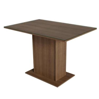 Imagem de Mesa de Jantar Retangular com Tampo de Vidro Rustic 5329 Madesa