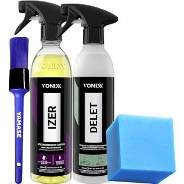Imagem de KIT Descontaminante ferroso Izer Removedor de Ferrugem Fuligem Delet Restaurador de Pneus e Borrachas Vonixx + Pincel Yamase