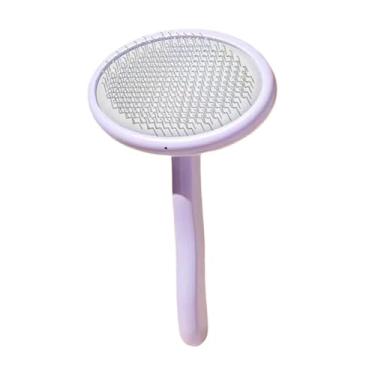 Imagem de Generic Pincel de cachorro desmatando pente de pente de prenda a lasca de de peles Auto -limpeza para animais lisos para animais de estimação emaranhados,