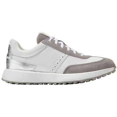 Imagem de Cole Haan Women's Grand Crosscourt Meadow Runner Sneaker, White Mesh/Leather/December Sky Suede/Silver, 8.5