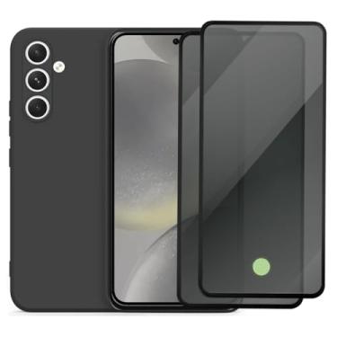 Imagem de Kit Capa Capinha Aveludada Anti Impacto e 2 Película De Privacidade Para Samsung Galaxy S24 Plus