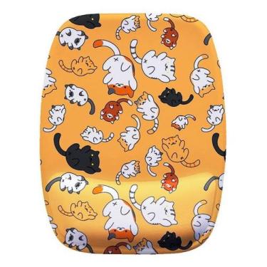 Imagem de Mouse Pad Ergonomico Laranja Gatos Caindo - Maluco por Caneca