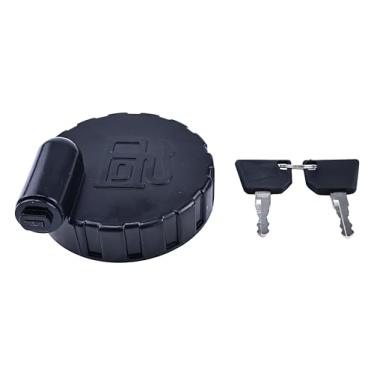 Imagem de YLQASOON Tampa do tanque de combustível diesel com 2 chaves 123/05892 12305892 331/45908 compatível com retroescavadeira JCB 1400B 1550B 1600B 1700B 214 215 216 217 3C 3CX 3D