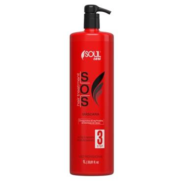 Imagem de Máscara de Tratamento Capilar Profissional SOS Reconstrução, Cauterização e Antiemborrachamento Pós-Química – Para Cabelos Danificados e Alisados (1kg)