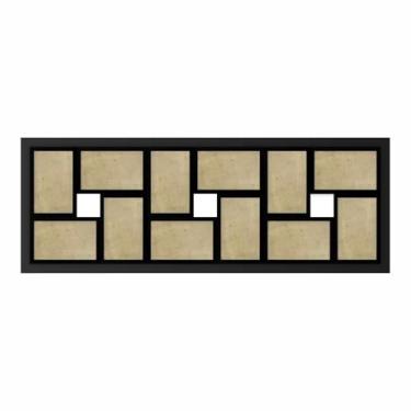 Imagem de Quadro Painel Multifotos Preto Com Vidro 12 Fotos 10x15