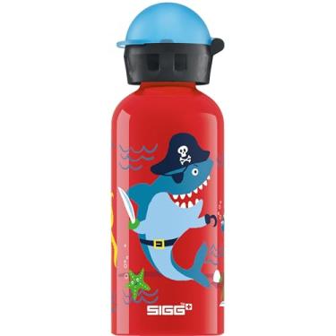 Imagem de SIGG Garrafa de água para crianças, piratas subaquáticas, (0,4 L), garrafa de água de metal leve e à prova de vazamento, garrafa de água simples e moderna livre de BPA para crianças