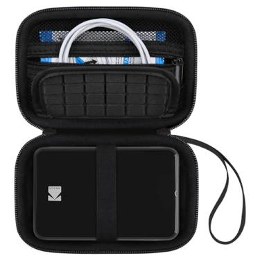 Imagem de Canboc Estojo de viagem compatível com KODAK Step Wireless Mobile Photo Mini Impressora colorida, bolso de malha com zíper, papel fotográfico e cabo, preto (apenas capa)