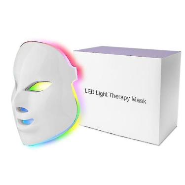 Imagem de Máscara fotônica de beleza de limpeza facial para rejuvenescimento da pele 7 cores levou tratamento de fotões terapia de luz clareamento