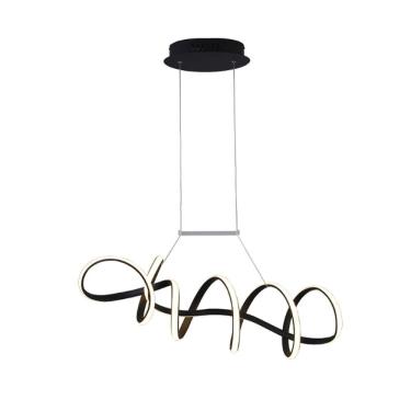 Imagem de Pendente Zig 1x35w 3000k 1800 Lúmens Tp003b Tp003b Bella Iluminação Preto/branco