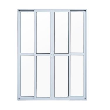 Imagem de Porta De Alumínio De Correr 210x150cm 4 Folhas Suprema Branco