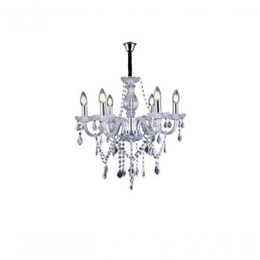 Imagem de Lustre Glam Maria Tereza Transparente 6 Braços E14 Taschibra