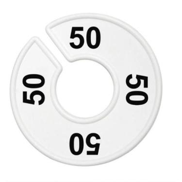 Imagem de Separador Para Cabide, Transparente Com Impressão  Tamanho 50 - Centra