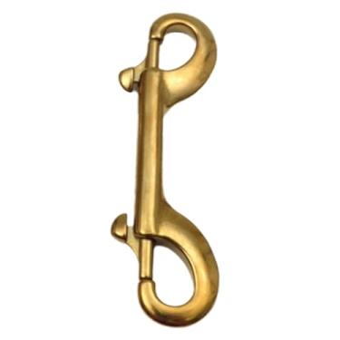 Imagem de menolana Fivela de fecho de pressão com parafuso de extremidade dupla para mergulho BCD Scuba Metal Marine Chain Clip Fastener para balde de ração agrícola, 100 Mm de Ouro