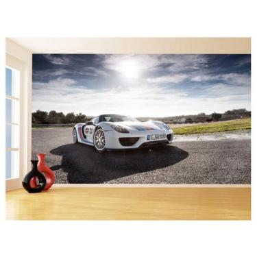 Imagem de Papel De Parede 3D Carro Porsche 918 Pista Rua 3,5M Car329 - Você Deco