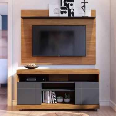 Imagem de Home para TV com Portas Vernita Noce Preto - CASA H