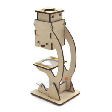 Imagem de Almencla Conjunto de microscópio científico faça você mesmo para crianças, gadget de tecnologia, brinquedo de desenvolvimento, montagem, artesanato educacional