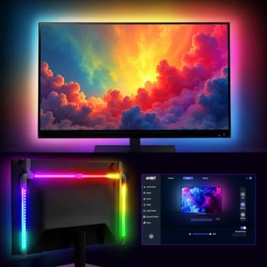 Imagem de Fosmon Barra de luz de jogos (68.6-81.3 cm) monitor de luz de fundo LED, luzes RGB alimentadas por USB com configurações personalizáveis e montagem segura para monitor, PC, computador