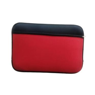 Imagem de Capa De Notebook De 15,6 Polegadas Preta Bolso Vermelho - Mc Atelier