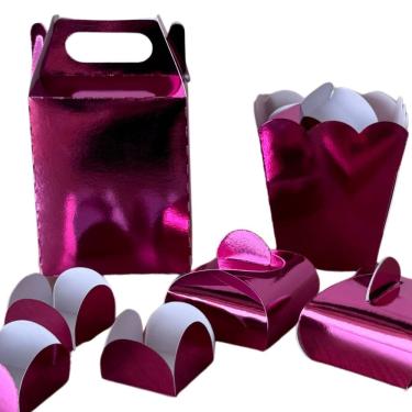 Imagem de Kit Lembrancinhas Laminada Festas Decoração Natal Presente Para Criança Infantil Caixinha de Presente