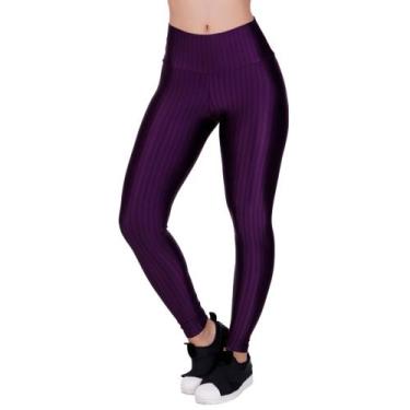 Imagem de Calça Legging 3D Cirrê Roupa de Academia Cintura Alta - c4 LAURA - TER