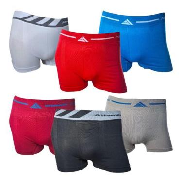 Imagem de Conjunto 6 Cuecas Masculina Sem Elástico Dry Fit Boxer Box Adulto Core