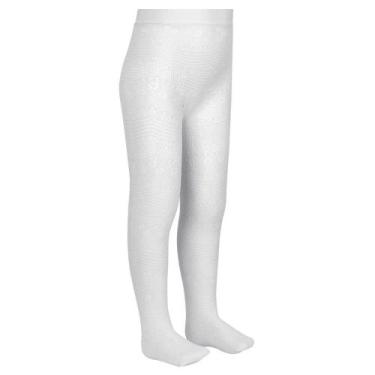 Imagem de Meia Calça Infantil Lobinha Lupo 17501-001 Rendada, Branco, G