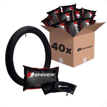 Imagem de 40 Unidades Kit Camara De Ar Shiver Bicicleta Infantil Aro 20 175Mm Revenda Bico Grosso