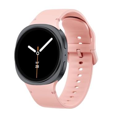 Imagem de Sodhad Pulseira esportiva compatível com Samsung Galaxy Watch 8 de 44 mm e 40 mm, mulheres e homens, pulseira esportiva de silicone macio para Galaxy Watch 8 Classic de 46 mm